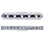 Dreamtime Crystal DC 77730 Rondelle Spacer Bars 5 Hole Crystal/Silver